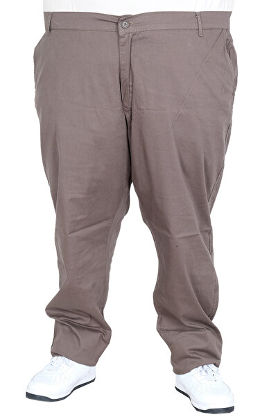 ModeXL Ανδρικό λινό παντελόνι Barcelona Chino σε μέγεθος XL 25850 ΧΑΚΙ