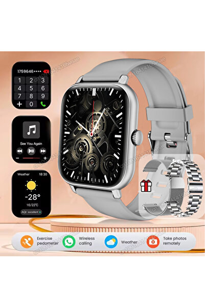 Choice ساعة ميلان الذكية المصنوعة من الفولاذ الفضي، متوافقة مع أجهزة أندرويد ...