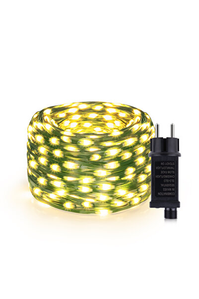 Choice أضواء زينة خارجية بيضاء دافئة بطول 20 مترًا، مزودة بقابس أوروبي، 800 م...