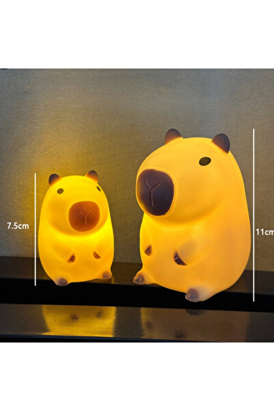 Choice مصباح ليلي على شكل حيوان الكابيبارا اللطيف، مقاس 6×7.5 سم، مصنوع من ال...