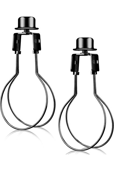 Choice black 2 pack clip on lampshade adapters,including a cap to secure the ...