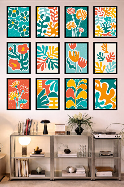 UNT 12-Frame Look Kitchen |   Modern |   Retro Wall Poster Painting Set – 15X...