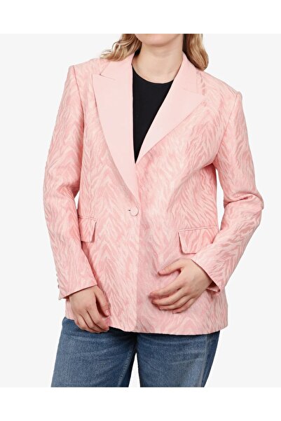 SANDRO Pink Jacquard Blazer