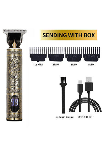 Choice ماكينة حلاقة كهربائية LCD Dragon 1.0 T9 مطورة، قابلة لإعادة الشحن، بتص...