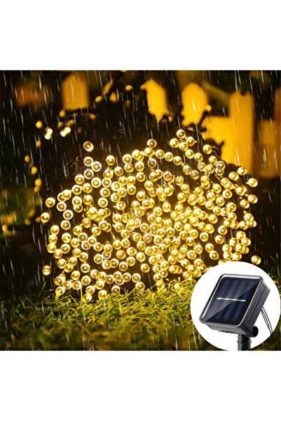 Choice سلسلة إضاءة شمسية دافئة بطول 12 متر و100 مصباح LED، مقاومة للماء، مثال...