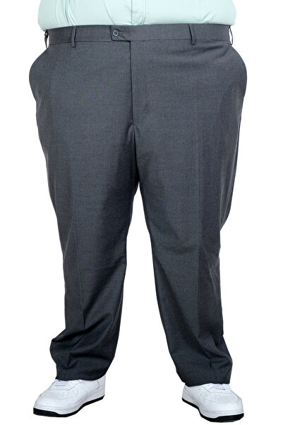 ModeXL Ανδρικό υφασμάτινο παντελόνι Mode XL Large Size Superior 21024 FUME