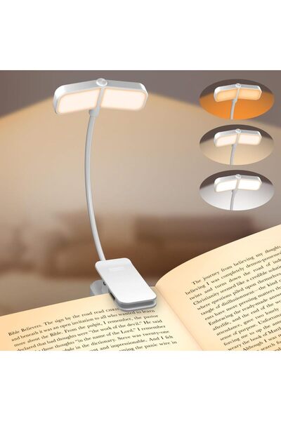 Choice مصباح قراءة أبيض قابل لإعادة الشحن مزود بـ 16 مصباح LED، مناسب للقراءة...