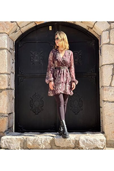 Tuğba Şifon Kemerli Elbise