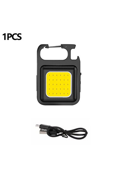 Choice Plastic buckle light Mini Flashlight Keychain Light COB Work Light USB...