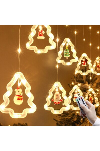 Choice سلسلة إضاءة LED دافئة اللون على شكل شجرة عيد الميلاد، مع كرة أمنيات، و...