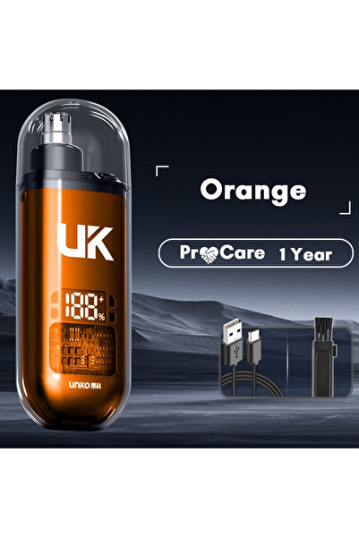 Choice ماكينة تشذيب شعر الأنف الكهربائية المحمولة باللون البرتقالي، صغيرة الح...