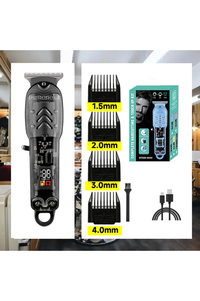 Choice10 ماكينة حلاقة شعر جديدة سوداء زجاجية للرجال، ماكينة تشذيب شعر، ماكينة...
