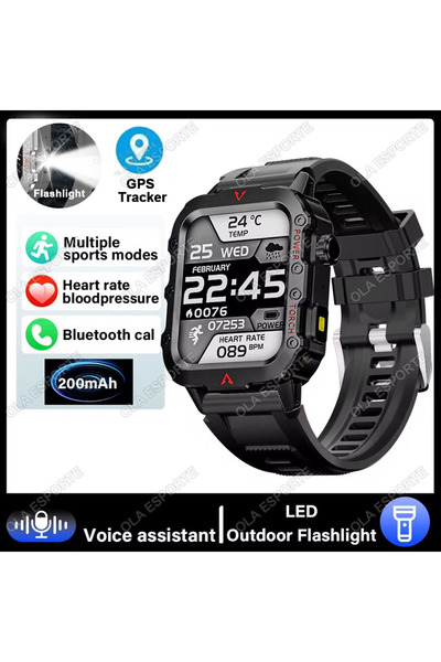 Choice ساعة ذكية عسكرية جديدة من طراز Black Inferior 2025 للرجال، مناسبة للأن...