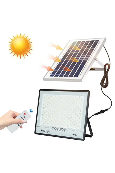 Choice مصابيح LED بيضاء تعمل بالطاقة الشمسية، 128 مصباح LED، 200 واط، عاكسة ل...