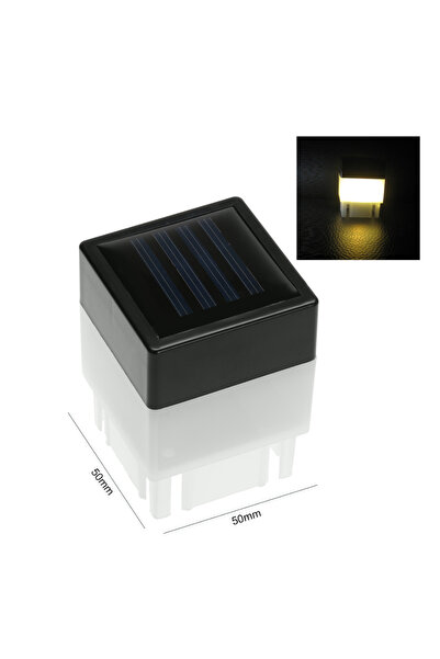 Alloet مصباح عمودي خارجي مقاوم للماء بإضاءة بيضاء دافئة، مصباح LED للسياج وال...