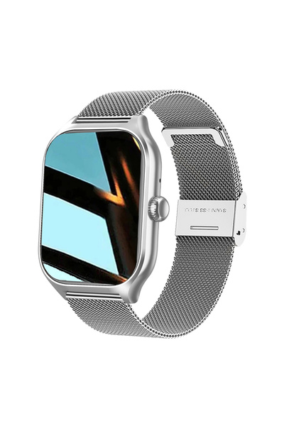 Choice ساعة ذكية C20 بحزام فولاذي، مناسبة للرجال والنساء، بشاشة لمس كاملة، سا...