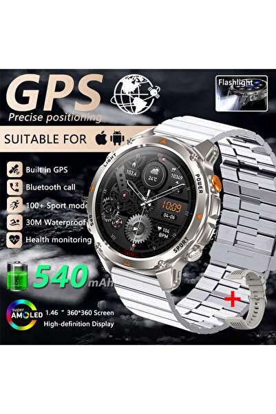 Choice ساعة ذكية عسكرية خارجية بتصميم T-Rex 3 مزودة بنظام تحديد المواقع العال...