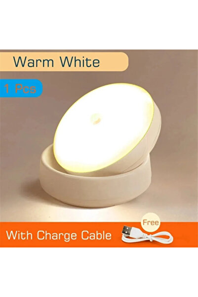 Choice مصباح ليلي LED أبيض دافئ، قابل للشحن عبر منفذ USB، مزود بخاصية استشعار...