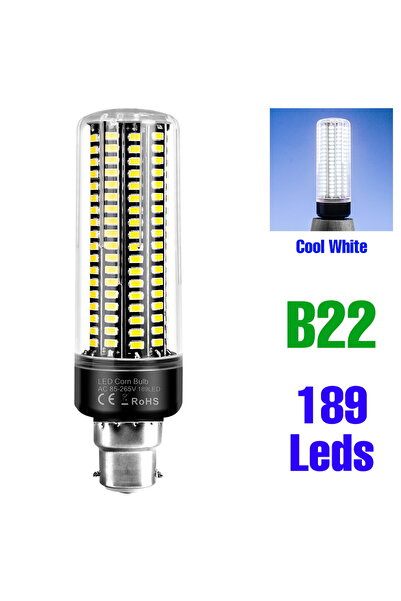 Choice مصباح LED أبيض بارد بقوة 30 واط، قاعدة B22، مناسب لإضاءة السقف، قاعدة ...