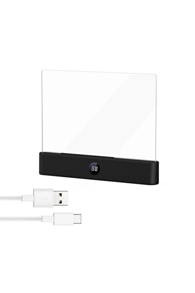 Choice مصباح قراءة مسطح LED أسود اللون، قابل للشحن عبر منفذ USB، يوفر حماية ل...