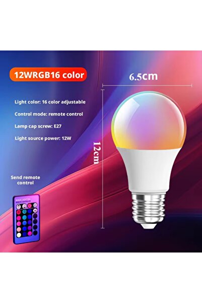 choice2 12W E27 E27 220V 16 Colors RGB Bulb LED Multicolor BulbHousehold Ligh...
