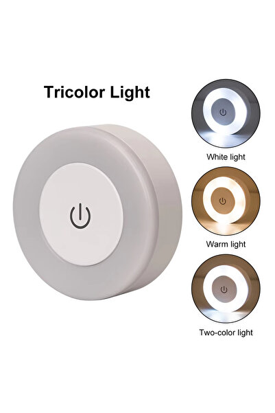 Choice مصباح ثلاثي الألوان موفر للطاقة مزود بمستشعر لمس وإضاءة ليلية مزودة بم...