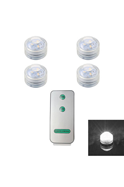 Choice مصباح LED أبيض غاطس بأربعة مصابيح مع جهاز تحكم عن بعد، لون أبيض دافئ/أ...