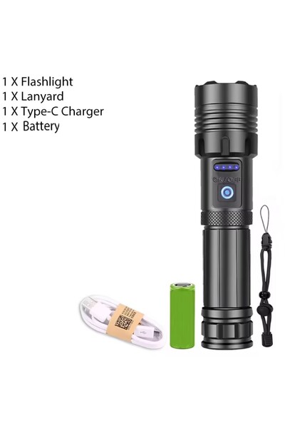 Choice مصباح يدوي LED فائق القوة XHP120 B، مصباح عالي الطاقة، مصباح يدوي تكتي...