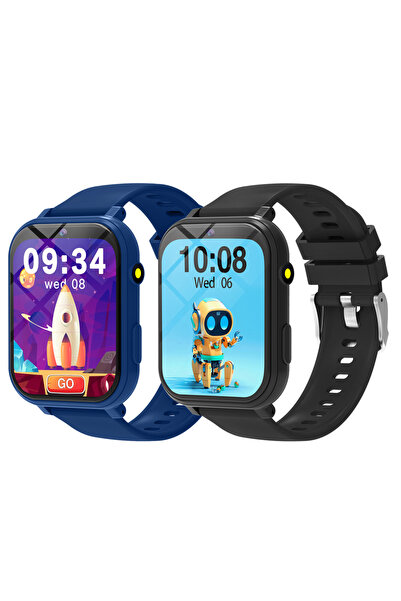 Choice ساعة ألعاب للأطفال، لون أزرق وأسود، ساعة ذكية جديدة أنيقة للأطفال، شاش...