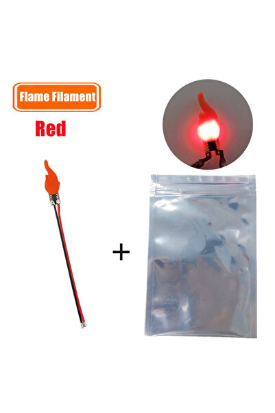 Choice 3 PACK Red With Line 100~1 PACK LED Flame Filament 3V 5V DIY COB Candl...