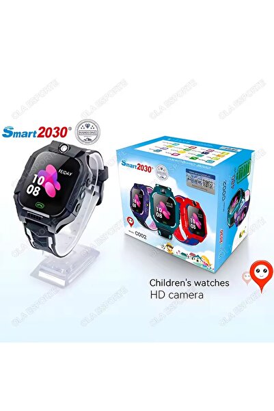 Choice ساعة ذكية جديدة للأطفال باللون الأسود، إصدار 2025، مزودة بخاصية SOS، و...