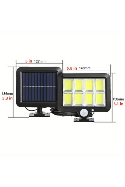 Choice 160LED 1 PC 100-160 LED Solar Lights Split Wall Lamp Waterproof Outdoo...