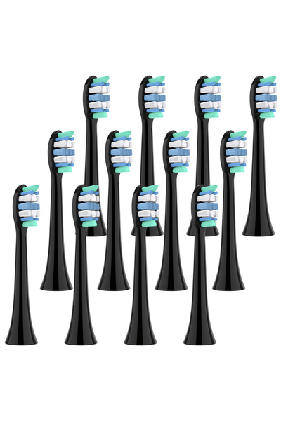 Choice أسود - 12 قطعة، 4/8/12/20 قطعة، متوافق مع فرشاة أسنان فيليبس سونيكير ا...
