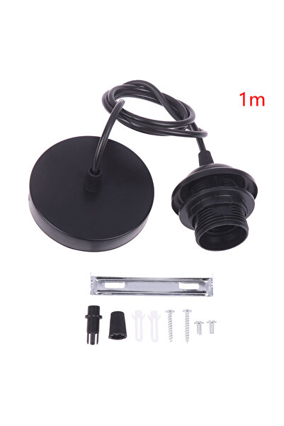 Choice5 حامل مصابيح سوداء بطول 100 سم، قاعدة بتصميم كلاسيكي، لتعليق مصباح الس...