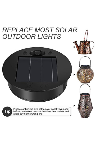 choice2 2PCS Warm white Solar Lantern Light Replacement Top with 30 LED Strin...