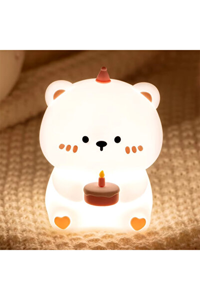 Choice Cake Bear MULTI Cute Bunny Cartoon Night Light - USB Rechargeable Touc...