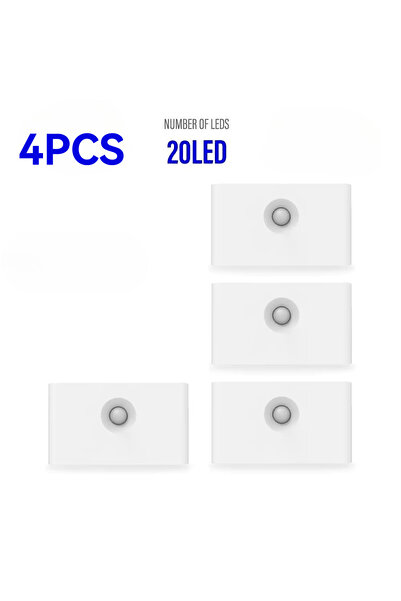 Choice 4PCS LED Induction Night Light Wireless USB Charging Human Body Induct...