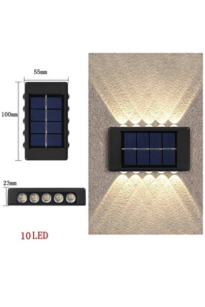 Choice مصباح LED أبيض اللون، 10 مصابيح LED، قطعة واحدة، يعمل بالطاقة الشمسية،...