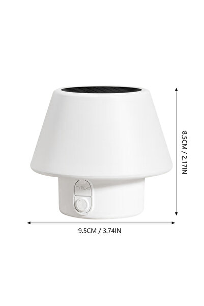 Choice مصباح طاولة صغير على شكل فطر يعمل بالطاقة الشمسية، قابل لإعادة الشحن، ...