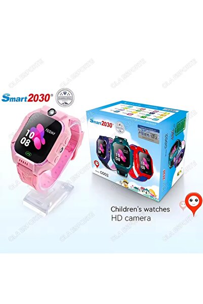 Choice ساعة ذكية جديدة للأطفال باللون الوردي، إصدار 2025، مزودة بخاصية SOS، و...