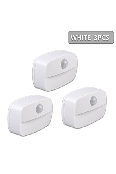 Choice 3PCS Cold White LED Night Light with Motion Sensor Cabinet Lamp Wirele...