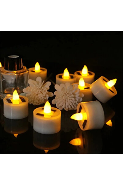Choice شمعة شاي تعمل بالطاقة الشمسية بإضاءة دافئة، قطعة واحدة، بدون لهب، مقاو...