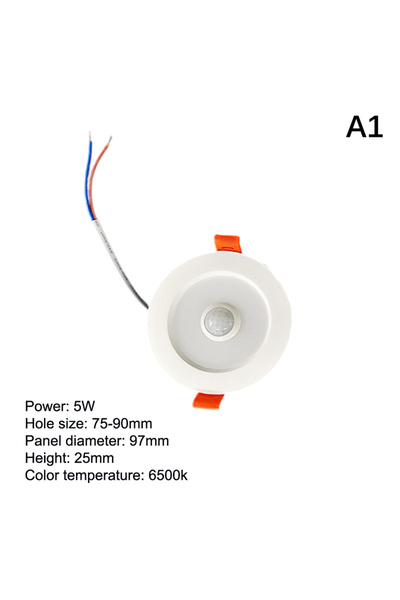choice2 JETTING 5W 〔YY32〕Body Motion Sensor Spot LED Downlight Lamparas 220V ...