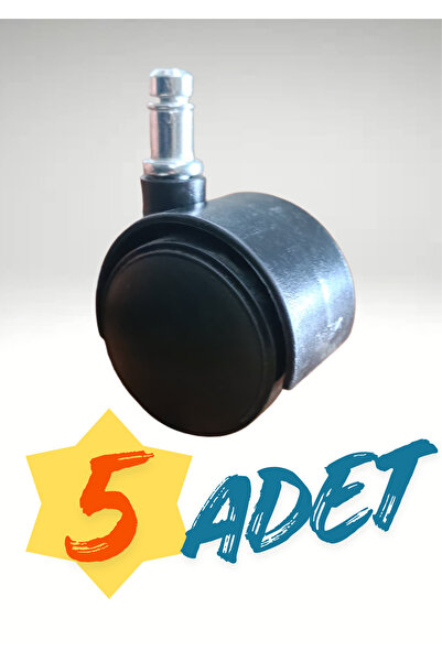 Bay Onay Ofis Sandalyesi Tekerleği - 5 adet 50 mm & 360 Döner Plastik Tekerlek