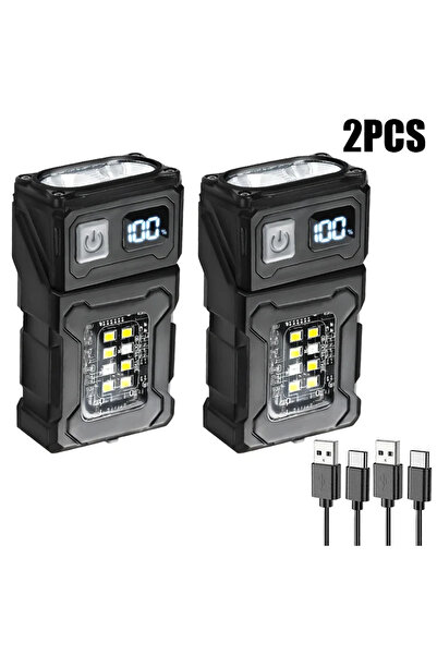 Choice قطعتان من مصباح يدوي صغير محمول بقوة 1500 لومن ومصباح LED فائق السطوع ...