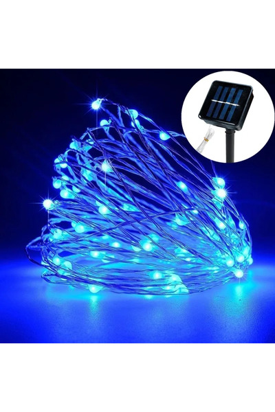 Choice سلسلة إضاءة خارجية تعمل بالطاقة الشمسية بطول 22 مترًا، مزودة بـ 200 مص...