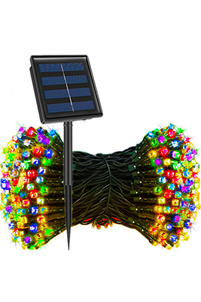 Choice أضواء سلسلة LED خارجية متعددة الألوان تعمل بالطاقة الشمسية، بطول 13 مت...