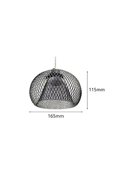 Choice Black 1Pc Metal Wire Pendant Lamp Shade Fun Ceiling Light Shade Chande...