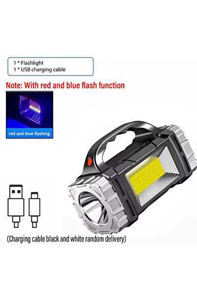 Choice Silver High Power Rechargeable LED Flashlight Multifunctional Portable...