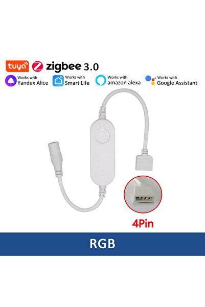 Choice وحدة تحكم LED من نوع Tuya RGB-4Pin Zigbee 3.0، تعمل بجهد 5 فولت تيار م...